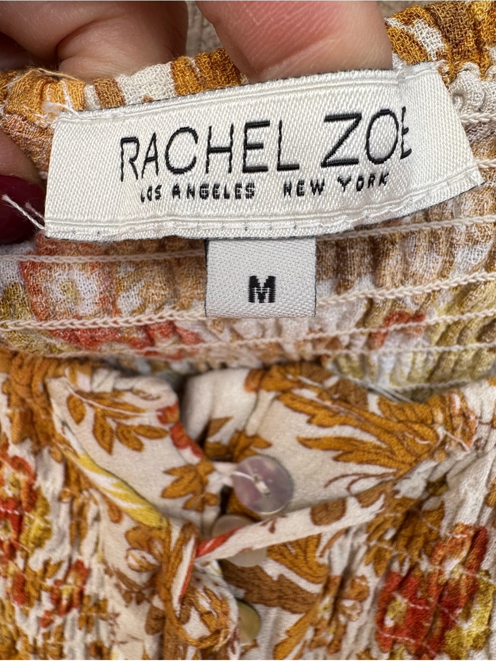 Gypsy Rachel Zoe Floral Button-Front Maxi Skirt Medium boho - Picture 5 of 15